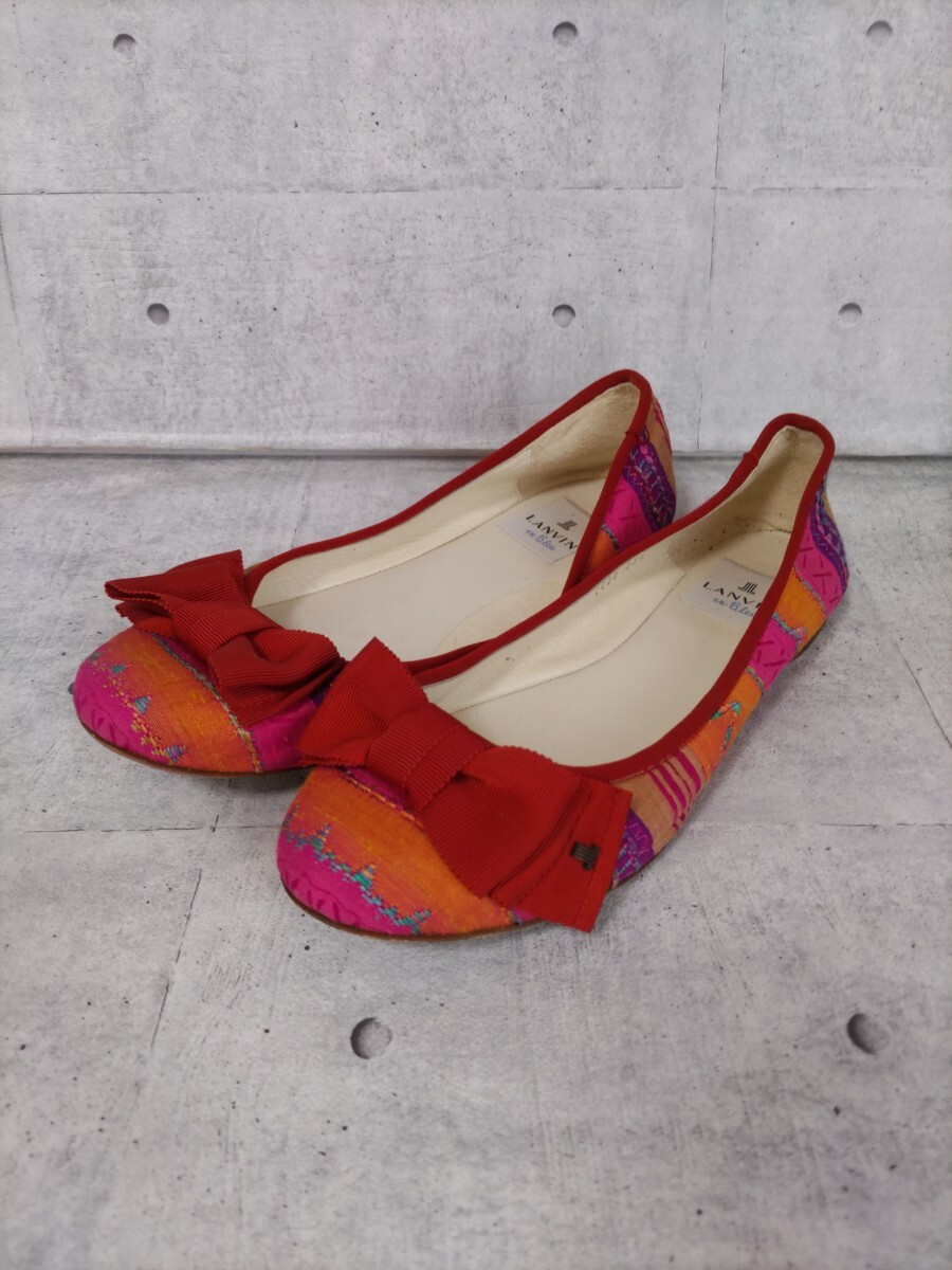 LANVIN パンプス レッド 23.5 アジアン拍卖