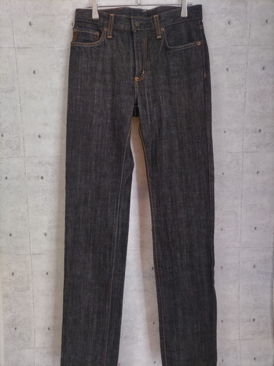 美品 EDWIN デニム パンツ ブラック 27 エドウィン ジーンズ ジーパン 古着拍卖