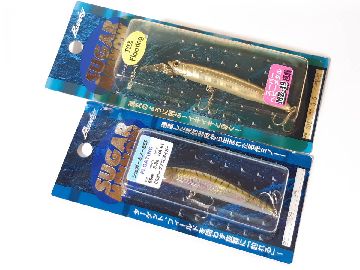 新品 バスディ シュガーミノー 65F ・ シュガーミノー スリム 70F ◆2個セット◆ CRオリーブアワビタイガー ワカサギ拍卖