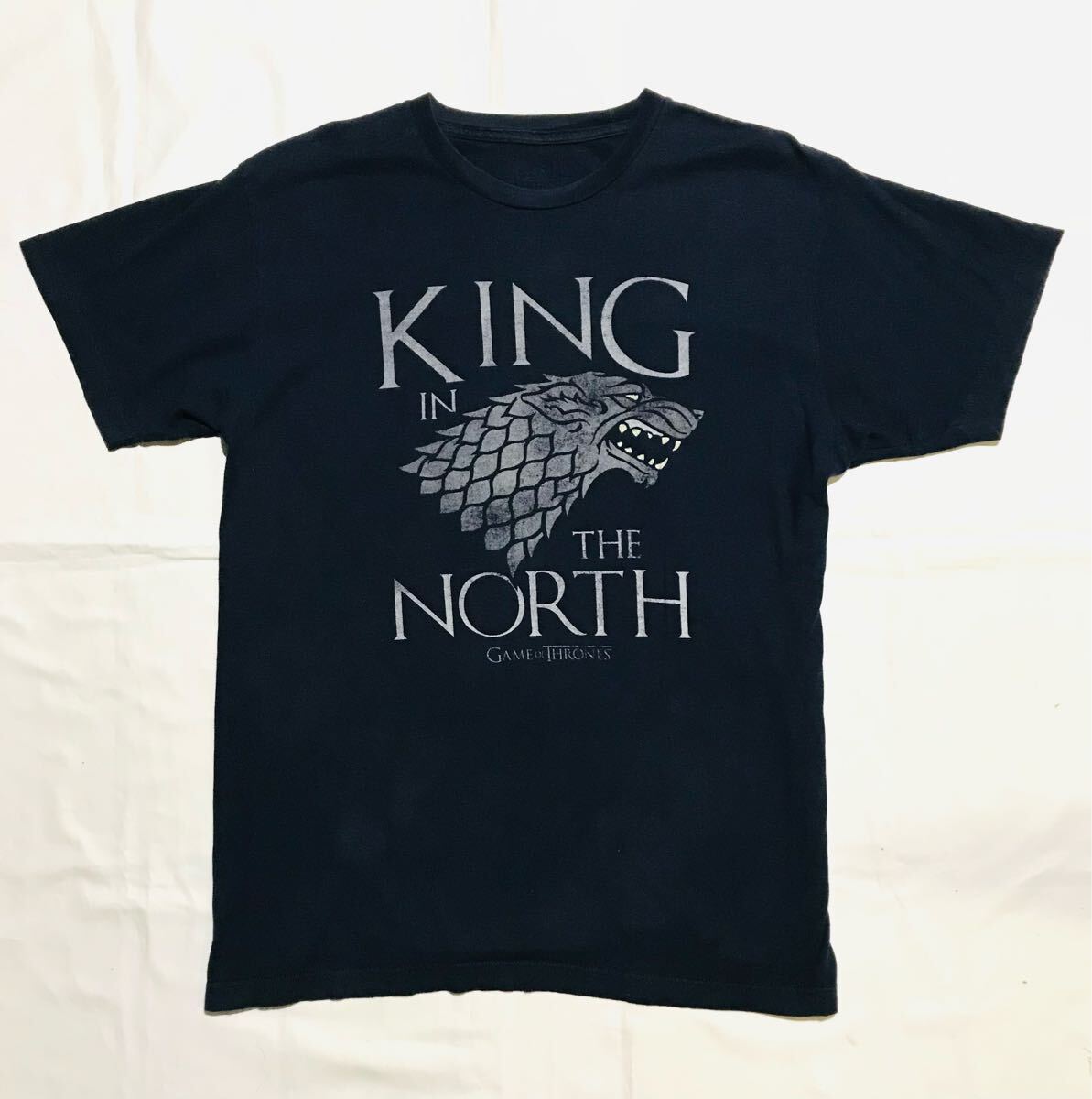 Movie Tee【GAME OF THRONES/KING IN THE NORTH】サイズL/ゲームオブスローンズ/映画Tee拍卖