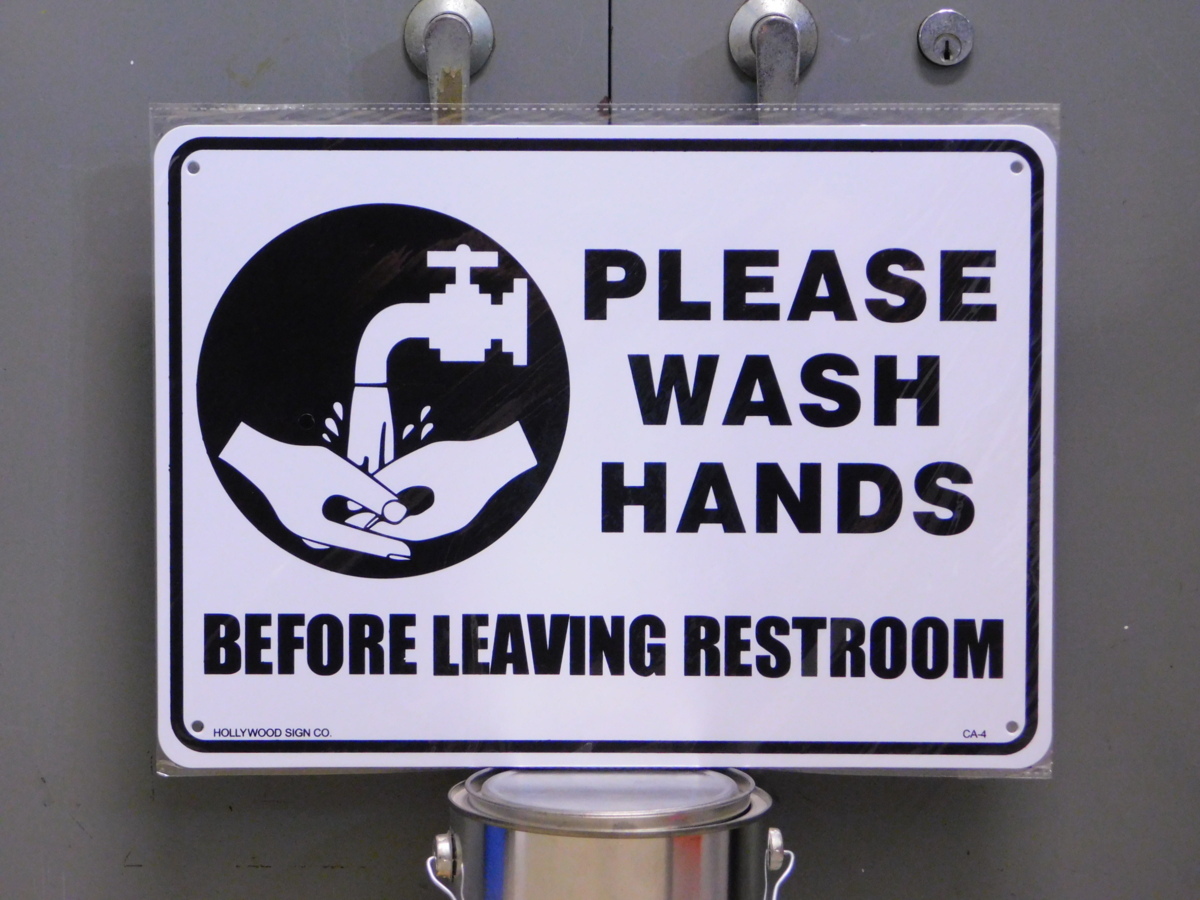 サインプレート CA-4 《手を洗いましょう》 手洗い アメリカ ガレージ 看板 サインボード拍卖