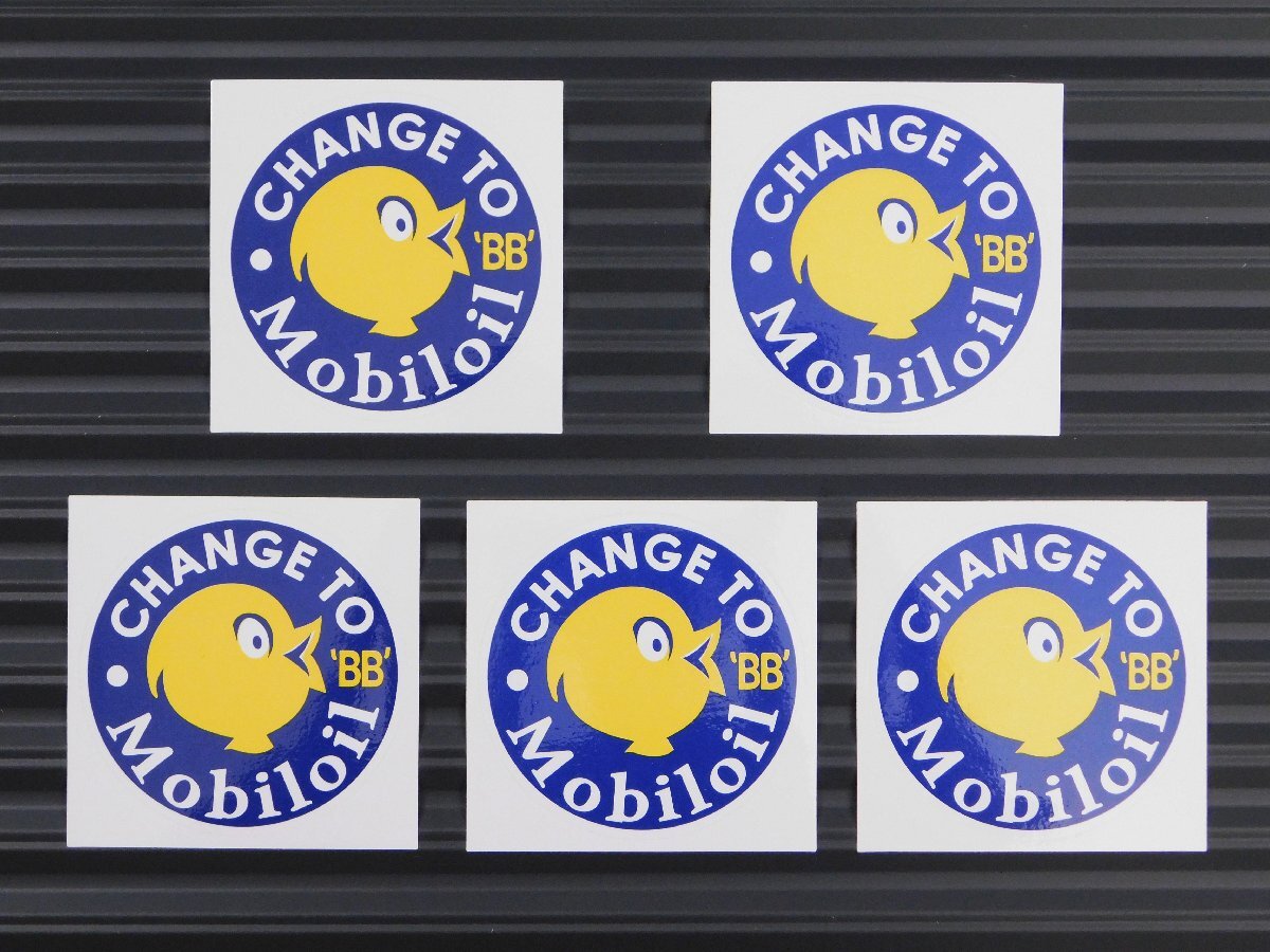◆送料\110◆【Mobiloil・モービル】※《レーシングステッカー/5枚セット》 アメリカン雑貨 ガレージ拍卖