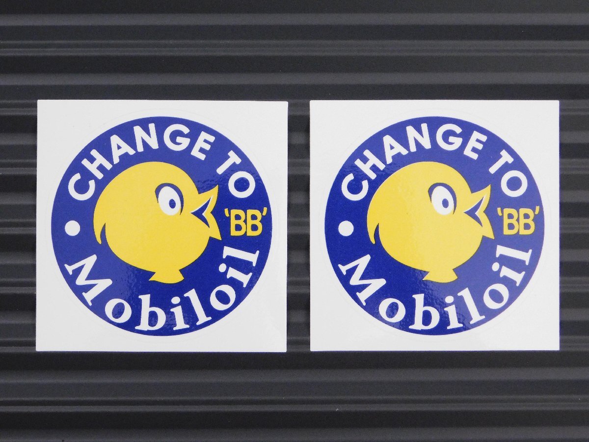 ◆送料\110◆【Mobiloil・モービル】※《レーシングステッカー/2枚セット》 アメリカン雑貨 ガレージ拍卖