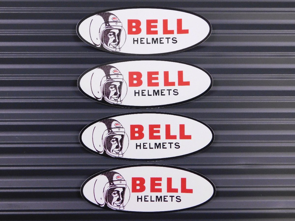 ◆送料\110◆【BELL HELMETS・ベルヘルメット②】※《レーシングステッカー/4枚セット》 アメリカン雑貨 ガレージ拍卖