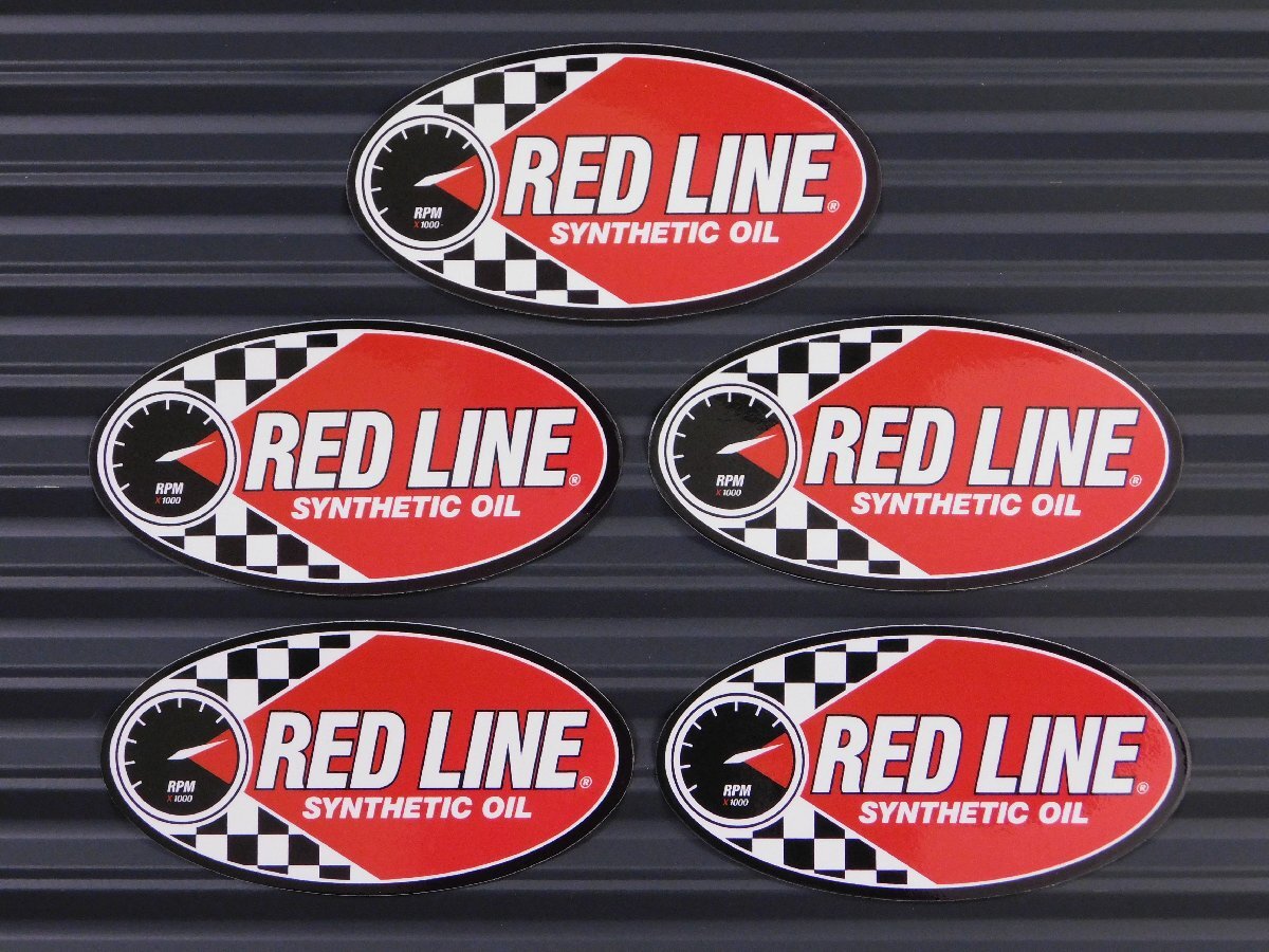 ◆送料\110◆【RED LINE・レッドライン】※《レーシングステッカー/5枚セット》 アメリカン雑貨 ガレージ拍卖