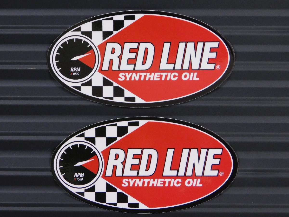 ◆送料\110◆【RED LINE・レッドライン】※《レーシングステッカー/2枚セット》 アメリカン雑貨 ガレージ拍卖