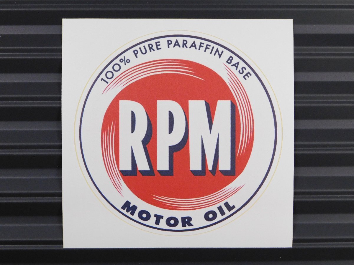 ◆送料\110◆【RPM MOTOR OIL】※《ガレージステッカー》 アメリカン雑貨 モーター レーシング拍卖