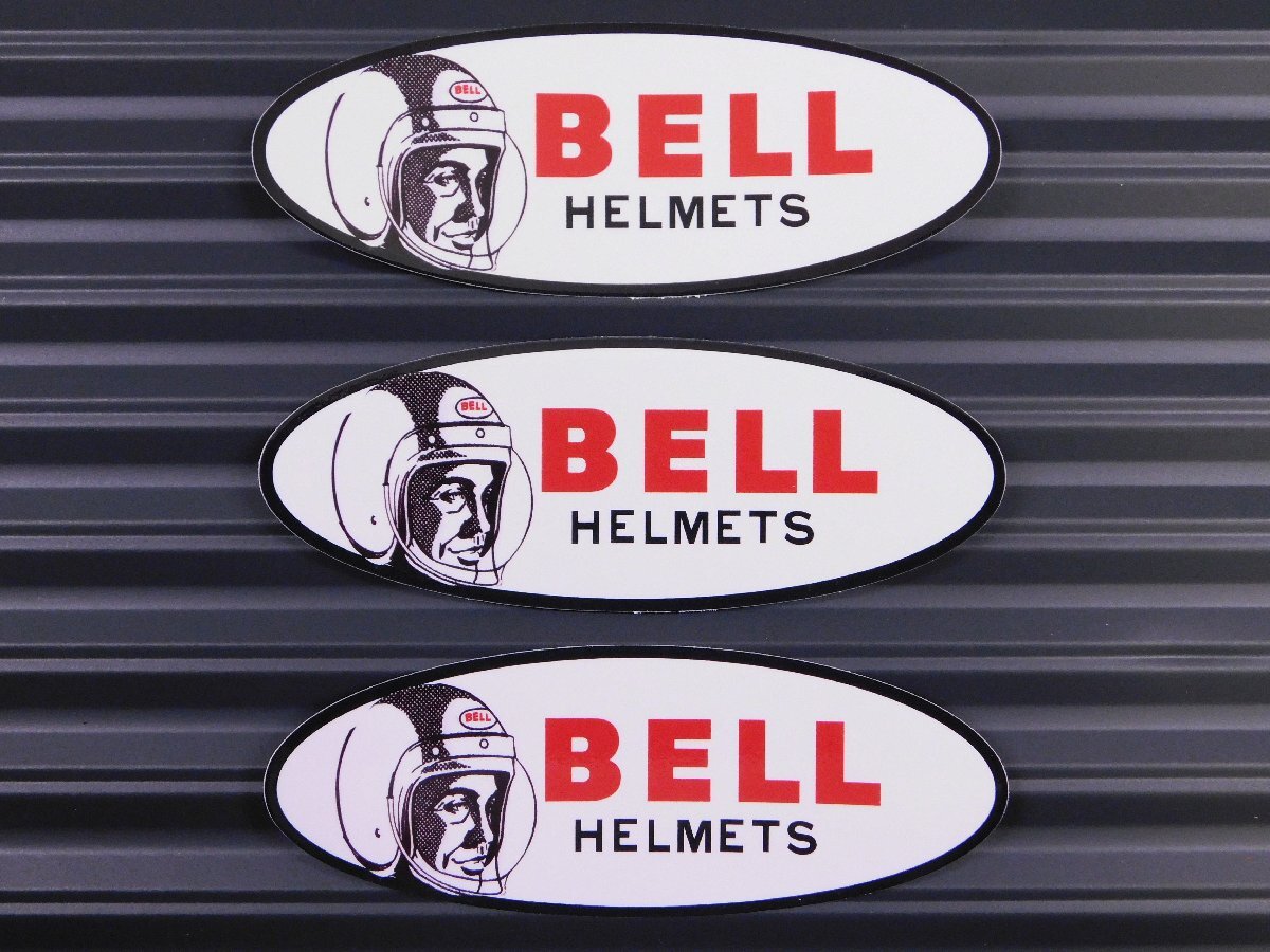 ◆送料\110◆【BELL HELMETS・ベルヘルメット②】※《レーシングステッカー/3枚セット》 アメリカン雑貨 ガレージ拍卖