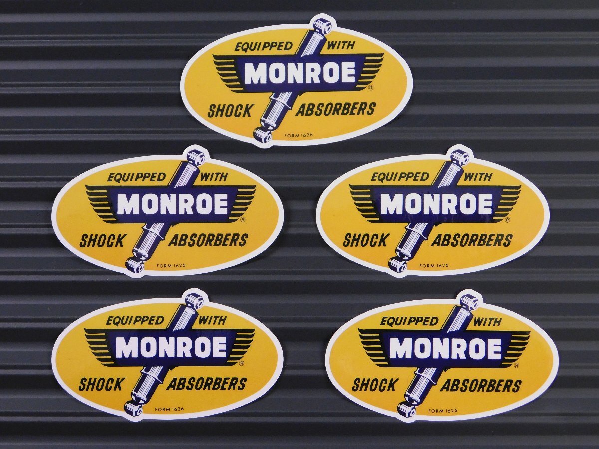 ◆送料\110◆【MONROE・モンロー】※《レーシングステッカー/5枚セット》 アメリカン雑貨 ガレージ拍卖