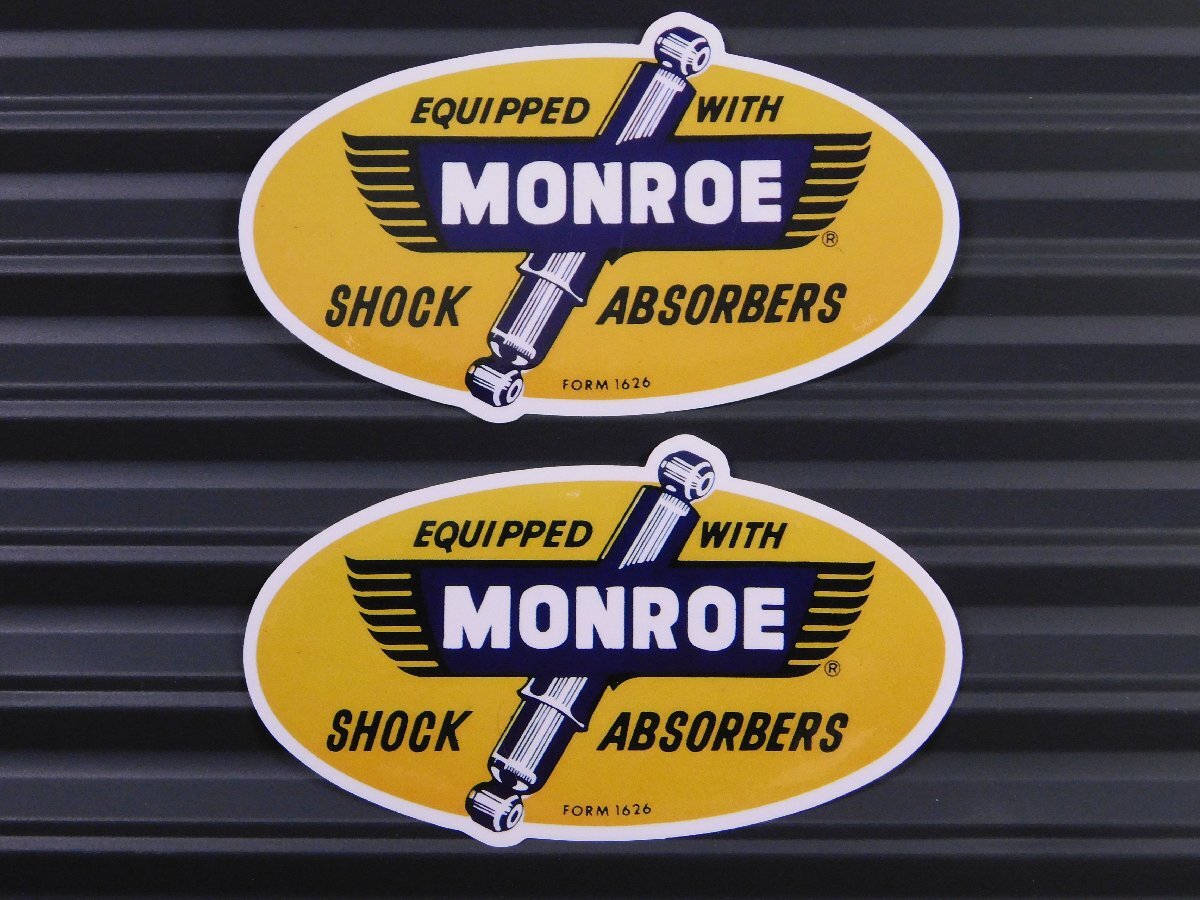 ◆送料\110◆【MONROE・モンロー】※《レーシングステッカー/2枚セット》 アメリカン雑貨 ガレージ拍卖