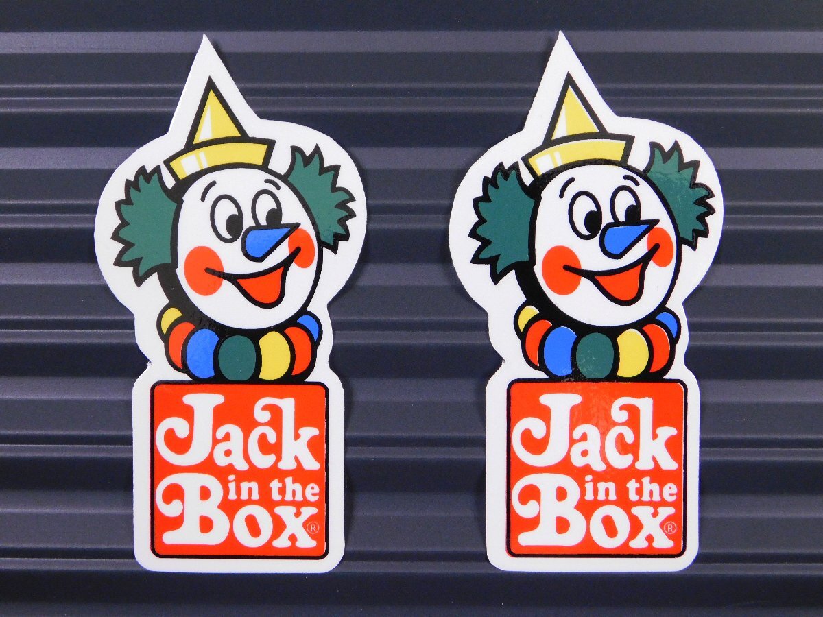 ◆送料\110◆【JACK IN THE BOX・ハンバーガー】※《レーシングステッカー/2枚》 (品番ms090) アメリカン雑貨 ガレージ拍卖