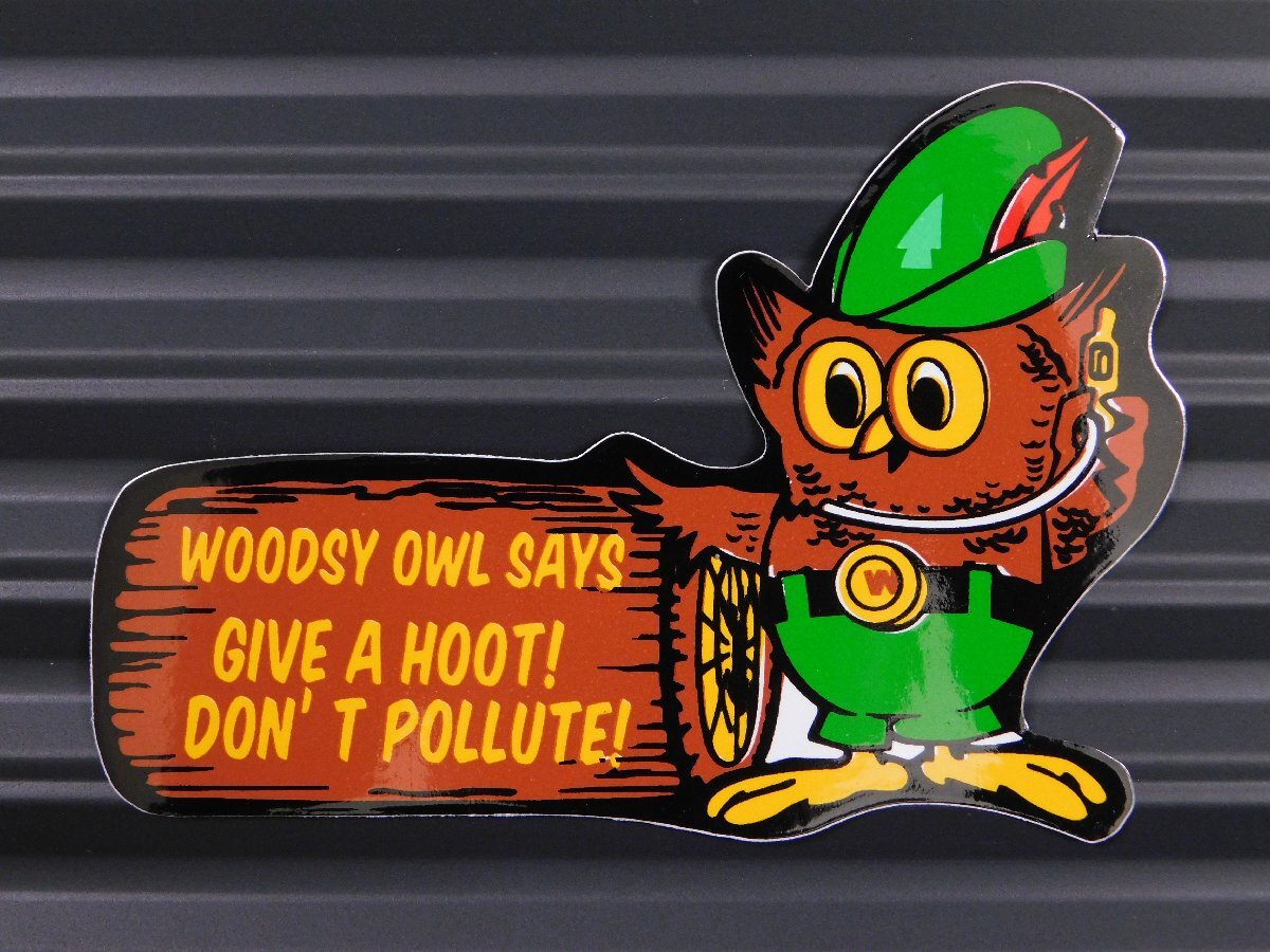 ◆送料\110◆【WOODSY OWL・ウッディオウル】※《レーシングステッカー》 アメリカン雑貨 ガレージ拍卖