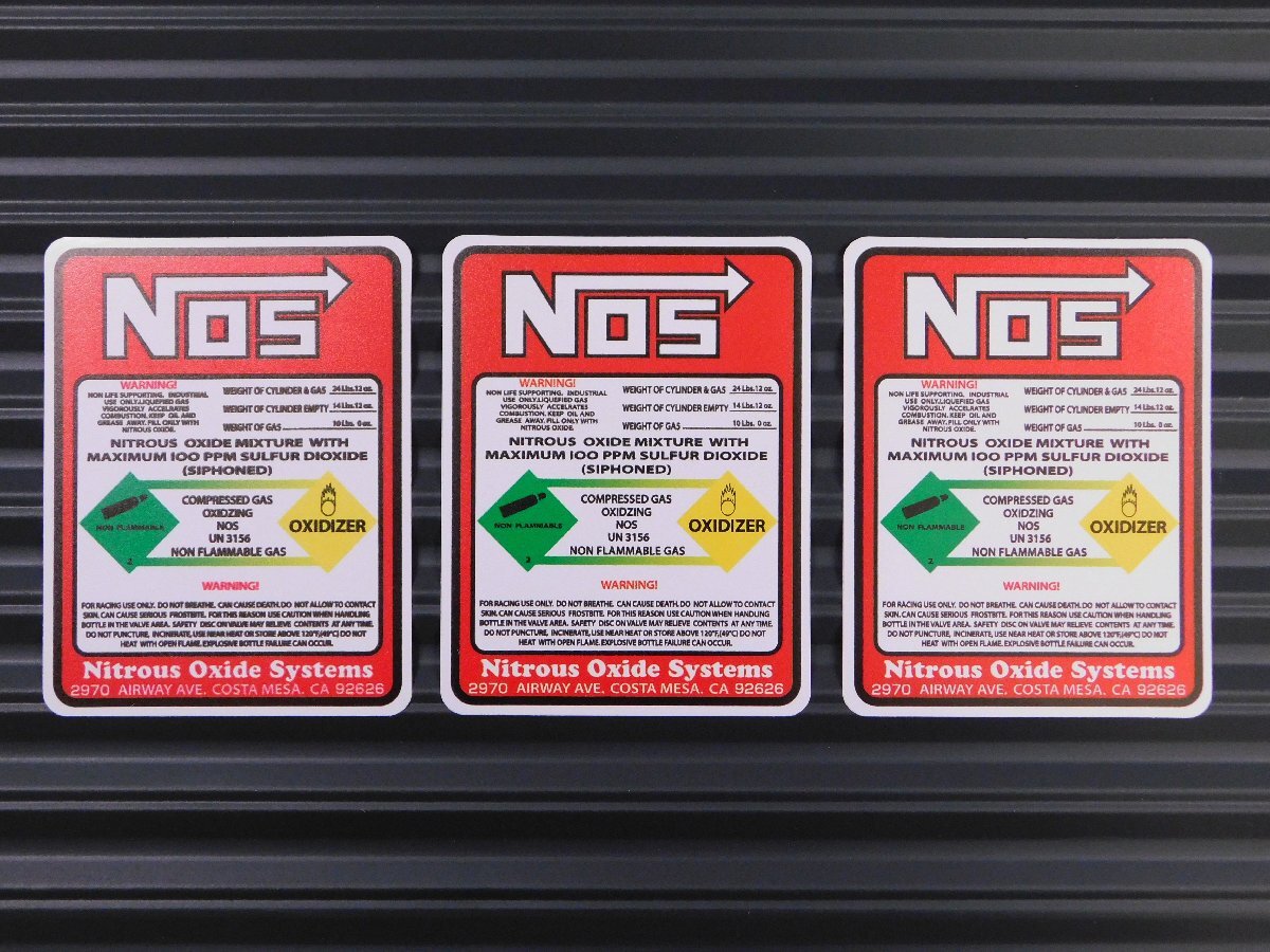 ◆送料\110◆【NOS・WARNING】※《レーシングステッカー/3枚セット》 アメリカン雑貨 ガレージ拍卖