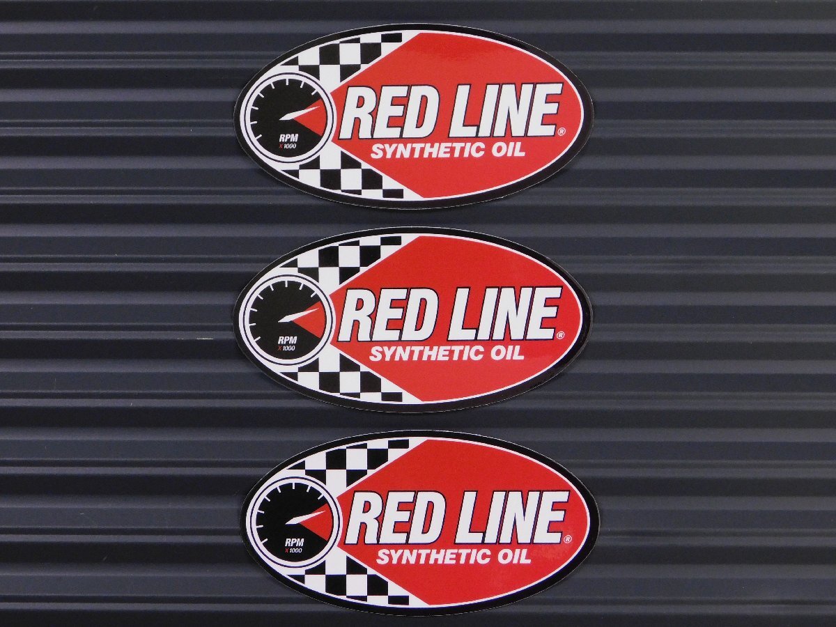 ◆送料\110◆【RED LINE・レッドライン】※《レーシングステッカー/3枚セット》 アメリカン雑貨 ガレージ拍卖