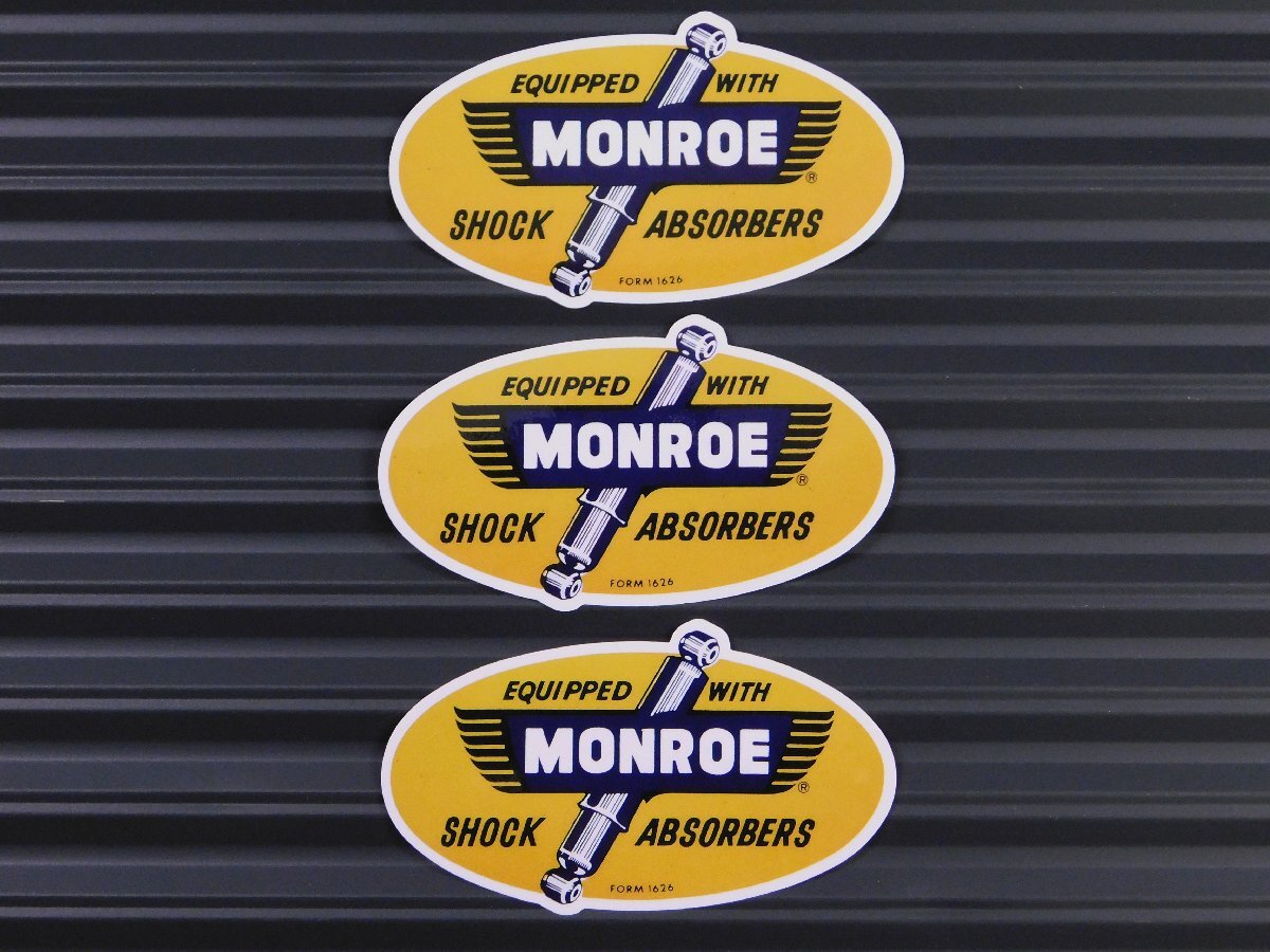 ◆送料\110◆【MONROE・モンロー】※《レーシングステッカー/3枚セット》 アメリカン雑貨 ガレージ拍卖