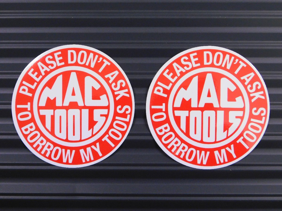 ◆送料\110◆【MAC TOOLS・マックツールズ②】※《レーシングステッカー・丸型/2枚セット》 アメリカン雑貨 ガレージ拍卖