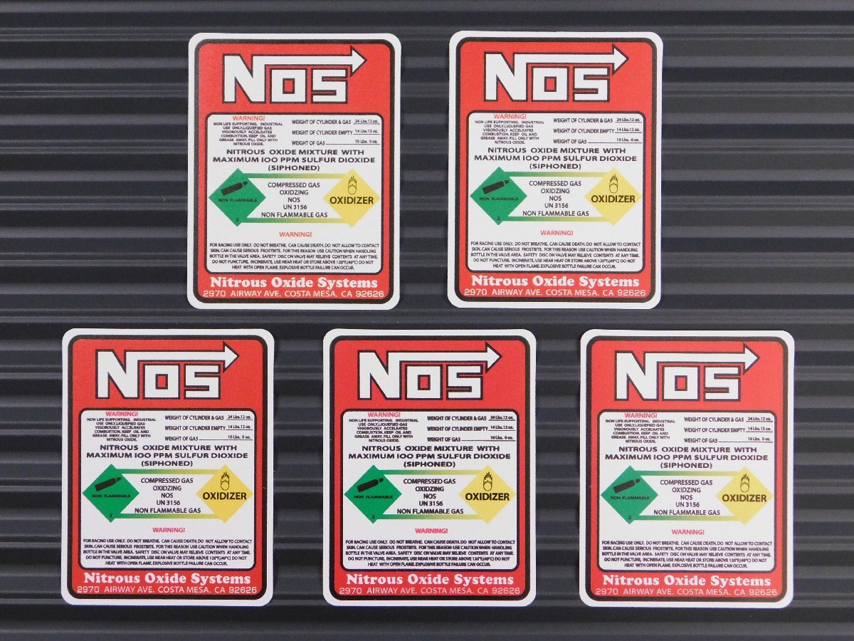 ◆送料\110◆【NOS・WARNING】※《レーシングステッカー/5枚セット》 アメリカン雑貨 ガレージ拍卖