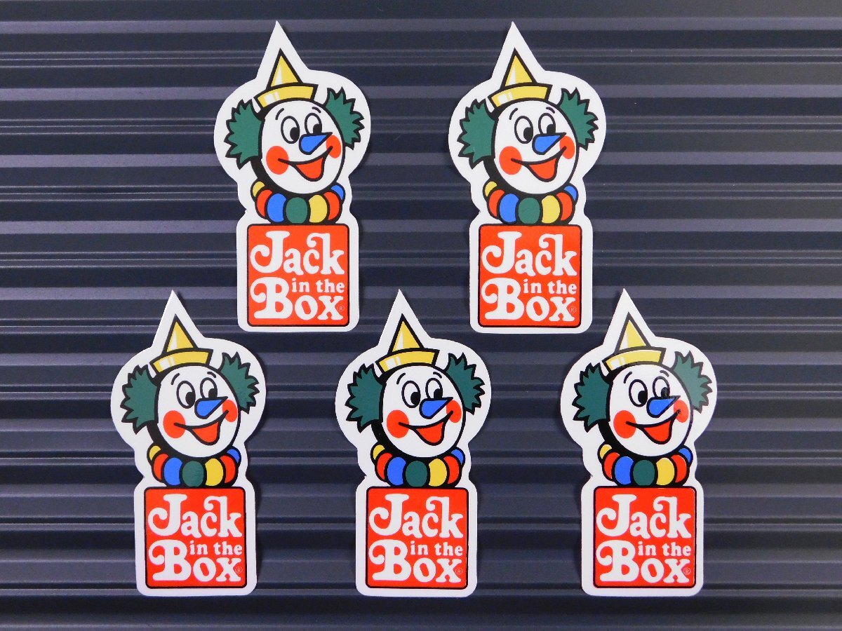 ◆送料\110◆【JACK IN THE BOX・ハンバーガー】※《レーシングステッカー/5枚》 (品番ms090) アメリカン雑貨 ガレージ拍卖
