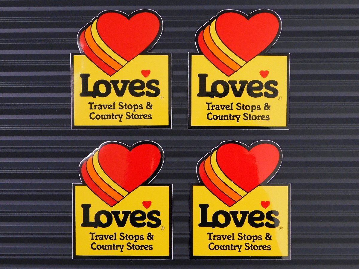 ◆送料\110◆【Love's Travel Stops】※《レーシングステッカー/4枚》 (品番ms151) アメリカン雑貨 ガレージ拍卖