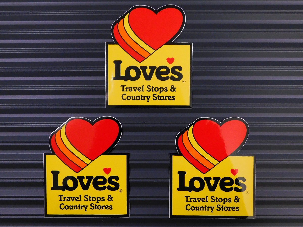 ◆送料\110◆【Love's Travel Stops】※《レーシングステッカー/3枚》 (品番ms151) アメリカン雑貨 ガレージ拍卖