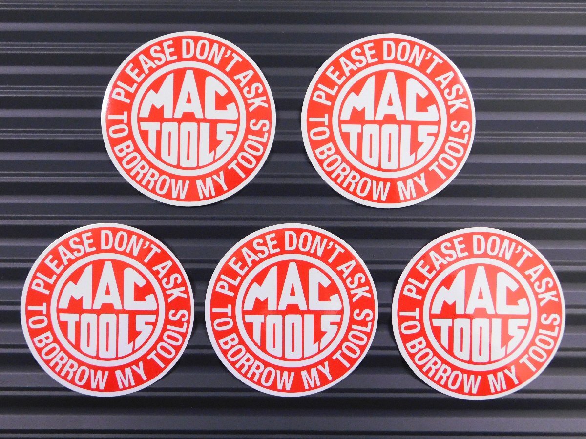 ◆送料\110◆【MAC TOOLS・マックツールズ②】※《レーシングステッカー・丸型/5枚セット》 アメリカン雑貨 ガレージ拍卖