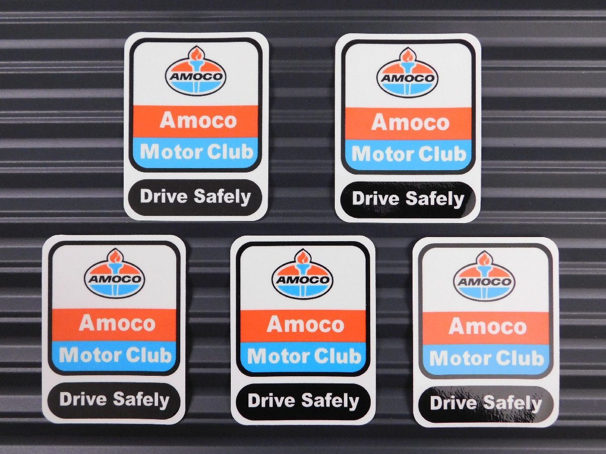 ◆送料\110◆【Amoco Motor Club・アモコ モータークラブ】※《レーシングステッカー/5枚セット》 アメリカン雑貨 ガレージ拍卖