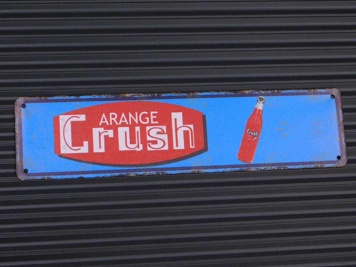◆送料\390◆【ORANGE CRASH・オレンジクラッシュ】※《メタルサインボード / 100×400mm》 アメリカン雑貨 ドリンク ブリキ看板拍卖