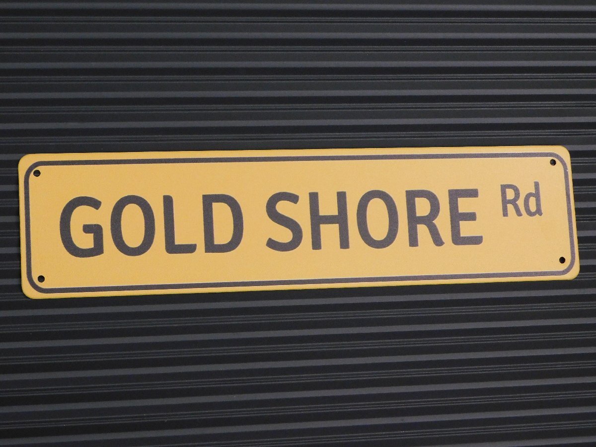 ◆送料\390◆【GOLD SHORE Rd】※《メタルサインボード / 100×400mm》 アメリカン雑貨 ブリキ看板拍卖