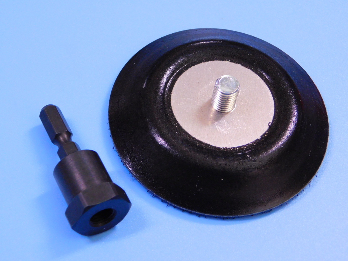 【コンパクトツール】 ビット式電動工具がポリッシャーに変身 ◆Φ72パッド&六角軸アダプター◆ Φ80バフに適合拍卖