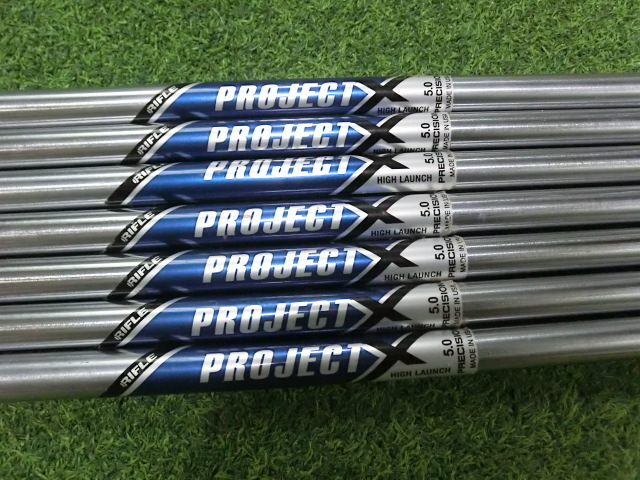 絶版 超名器 入手困難 プレシジョン プロジェクトX サテン PROJECT X HIGH LAUNCH ( 5.0 SR相当 ) 4〜PWまで奇跡の7本セット拍卖