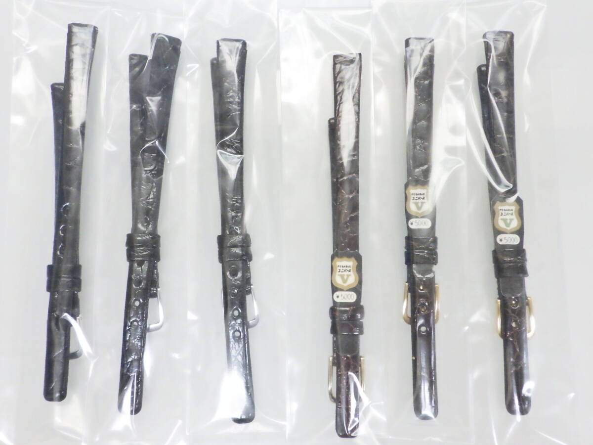 9ミリ 腕時計用バンド 6点 ブラック ブラウン色 №1528拍卖