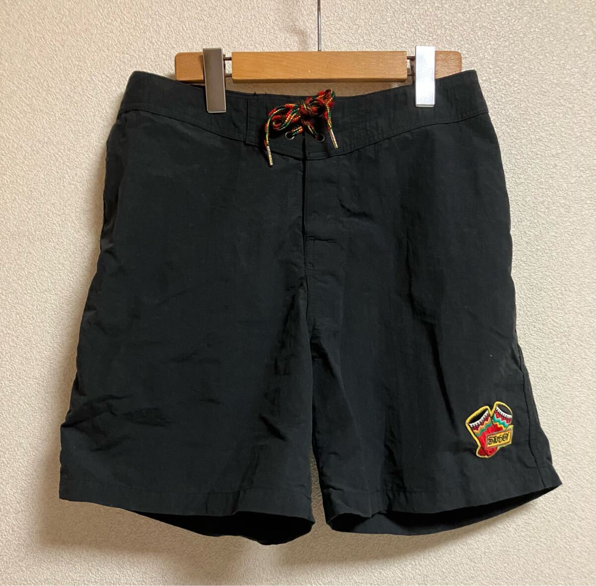 最終値下げ 激レア 希少 OLD stussy スイムショーツ ビーチショーツ フェード ブラック USA製 初期 黒タグ 90s ビンテージ archive拍卖