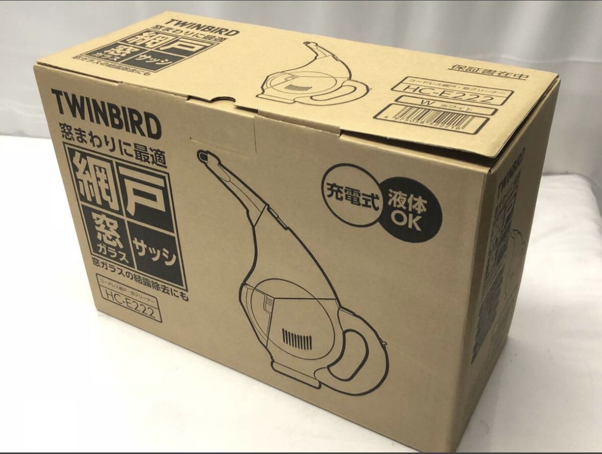 r235814035 TWINBIRD HC-E222 コードレス網戸 窓クリーナー 新古品 開封済 未使用拍卖