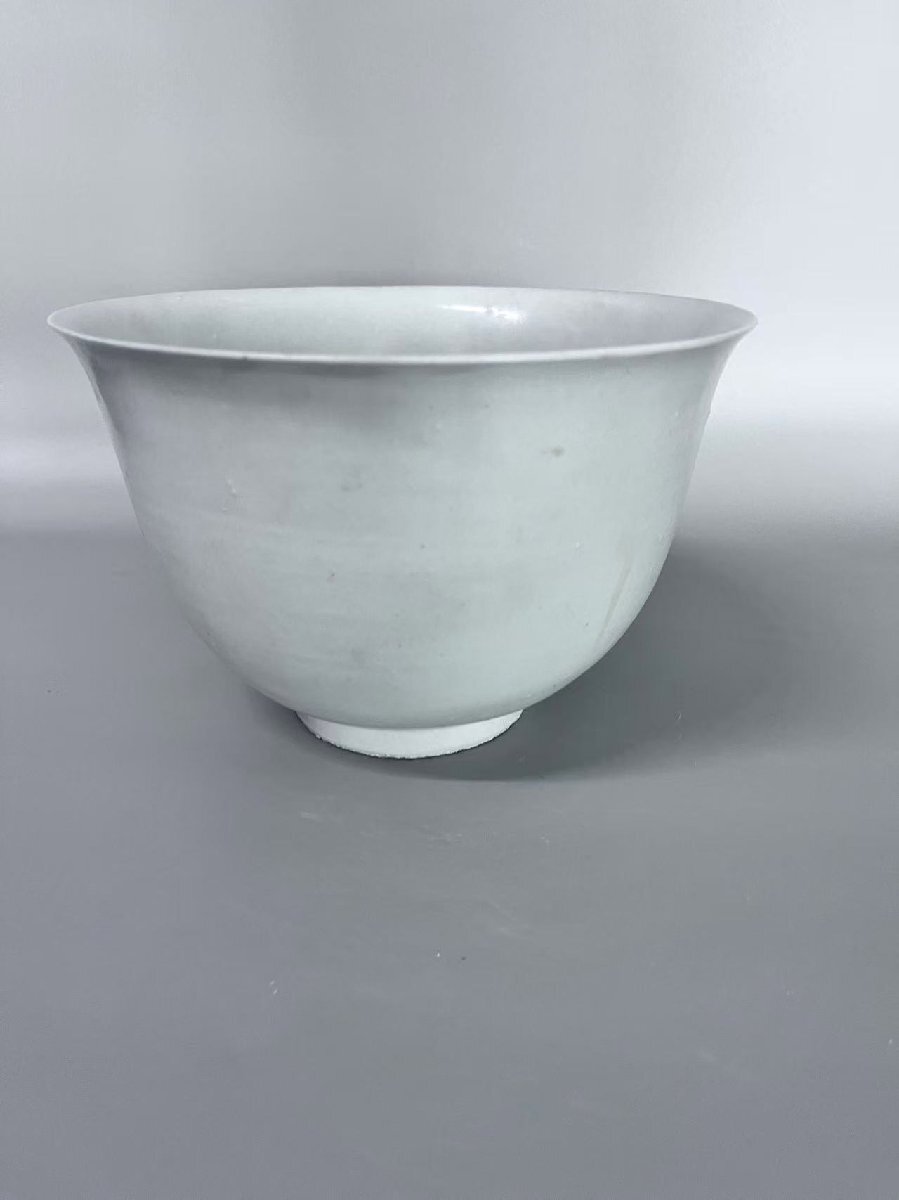 ■観心・時代旧蔵■B1959『朝鮮時代旧蔵』朝鮮古陶 朝鮮古美術 高麗磁 古高麗 李朝時代 李朝白磁銘文大碗拍卖