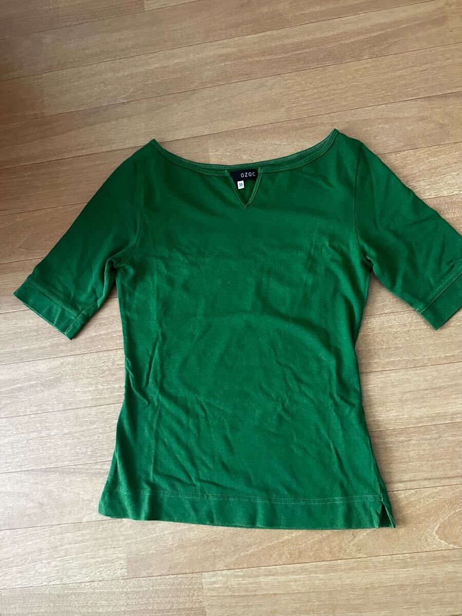 OZOC★オゾック カットソー グリーン 38 M 拍卖