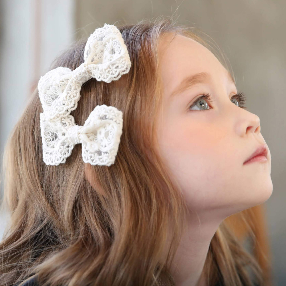 ☆ アイボリー ☆ フリー ☆ ライリー ヘアクリップ2個セット Rora ヘアクリップ キッズ 2個セット ライリー 髪飾り 髪留め拍卖