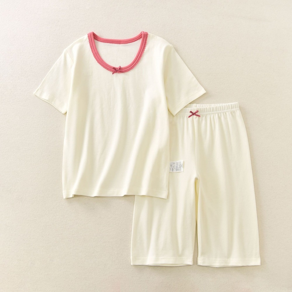 ☆ TZ1022ベージュ ☆ 110size ☆ キッズ ルームウェア 上下セット 半袖 キッズ パジャマ ルームウェア 上下セット 半袖 女の子拍卖