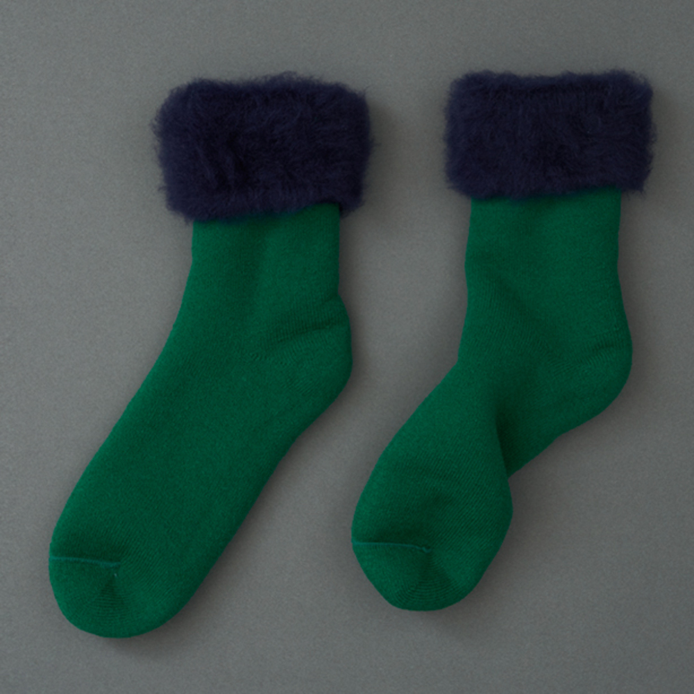 ☆ SIMPLE/グリーン ☆ M-L(約26-28.5cm) ☆ FLUFFY SOCKS あったかソックス 靴下 あったか レディース メンズ あったか靴下 ソックス拍卖