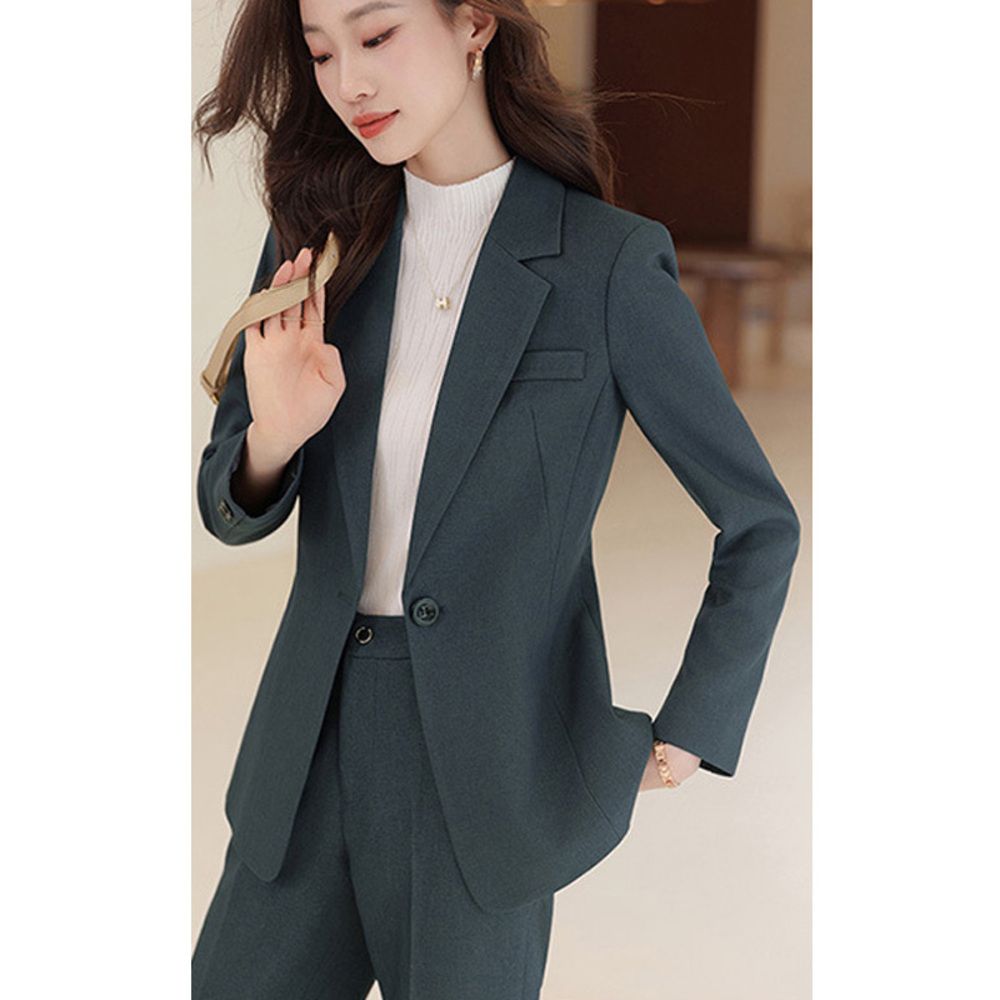 ☆ ブルーグレー ☆ XLサイズ ☆ ビジネススーツ レディース lybs11143 パンツスーツ レディース スーツ セットアップスーツ拍卖