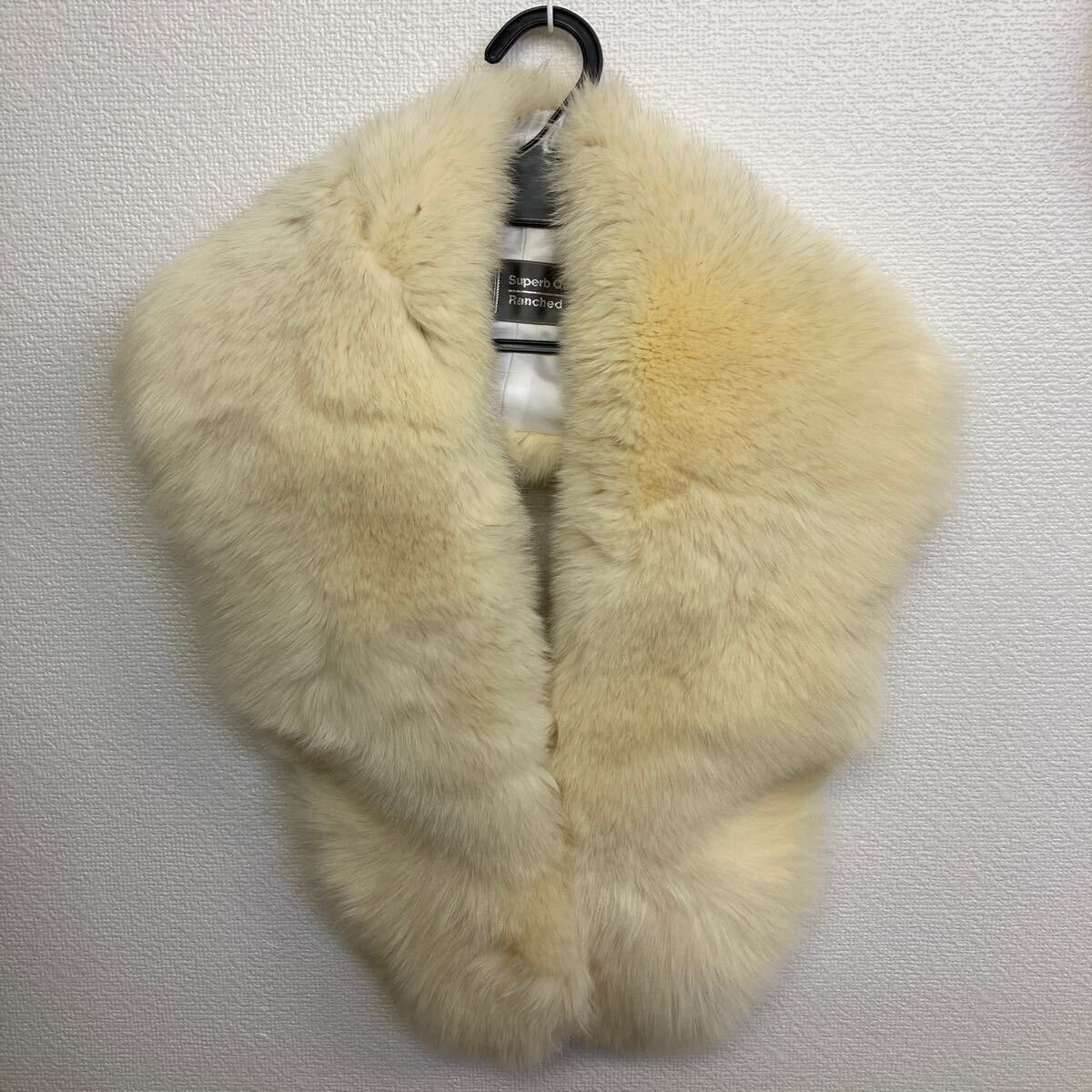 SAGA FOX サガフォックス ショール マフラー 毛皮 成人式 振袖 アイボリー 中古品拍卖