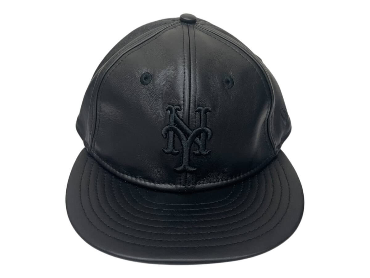 NEWERA (ニューエラ) レザーキャップ GENUINE LEATHER CAP 本革 MLB ロサンゼルスドジャース 60585323 F ブラック メンズ/045拍卖
