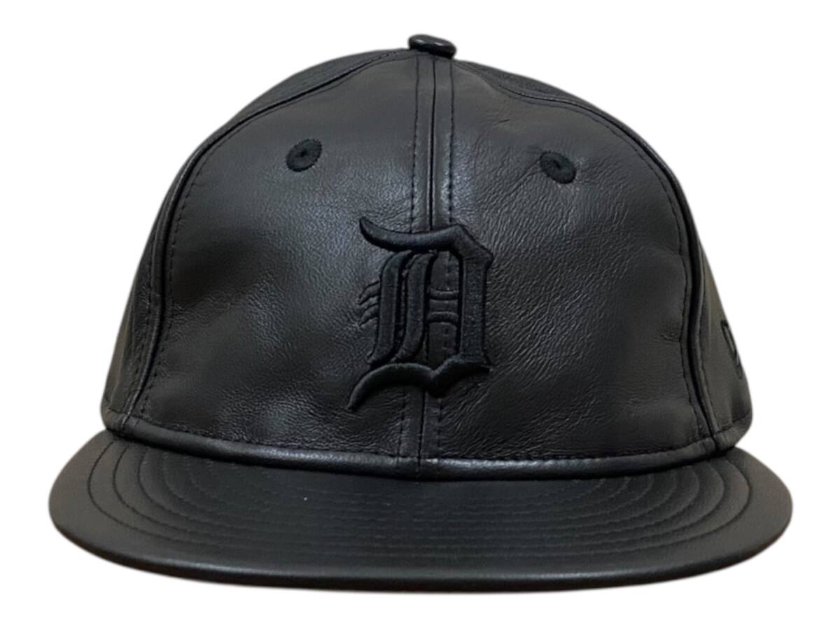 NEWERA (ニューエラ) レザーキャップ GENUINE LEATHER CAP 本革 MLB デトロイト・タイガース 60585324 F ブラック メンズ/078拍卖