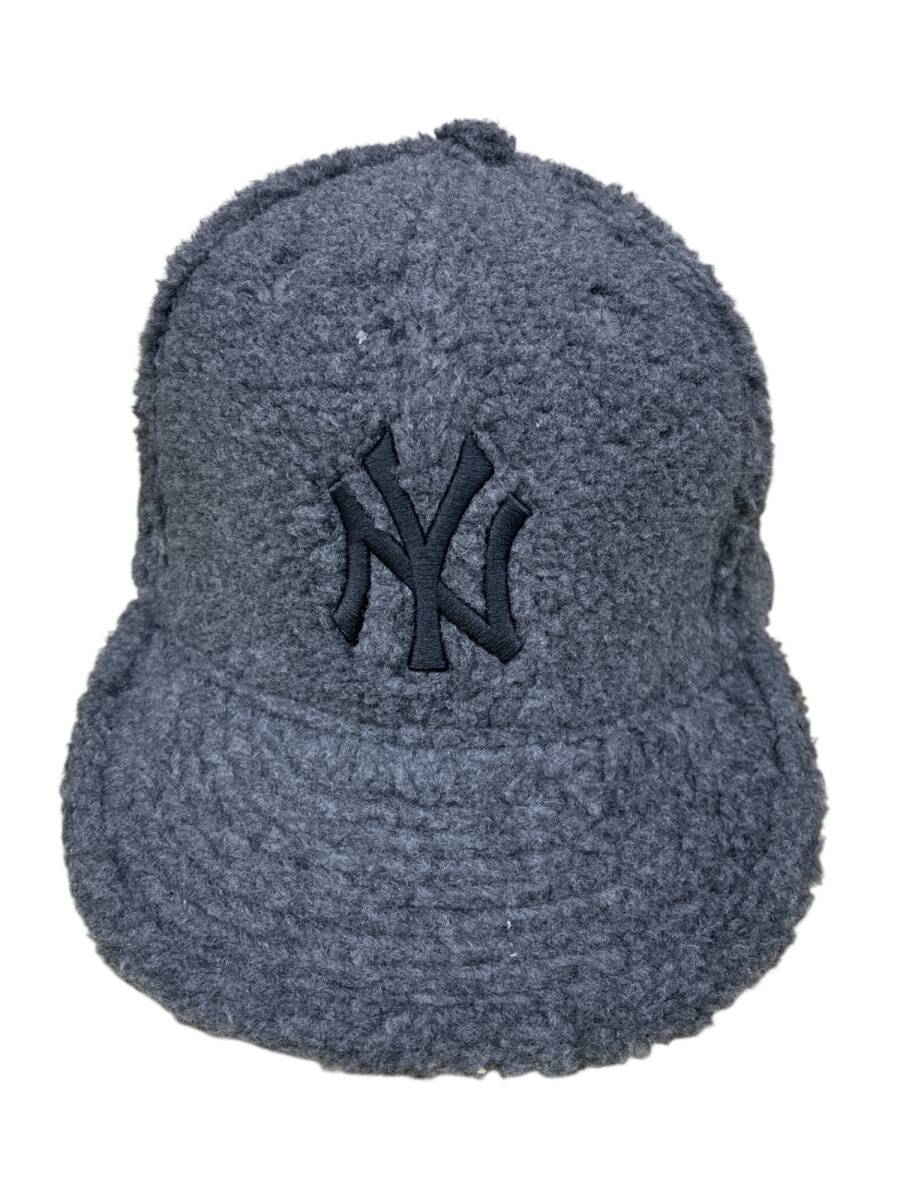 NEWERA (ニューエラ) NY ニューヨークヤンキース ボア キャップ フリース 59.6cm グレー メンズ/025拍卖