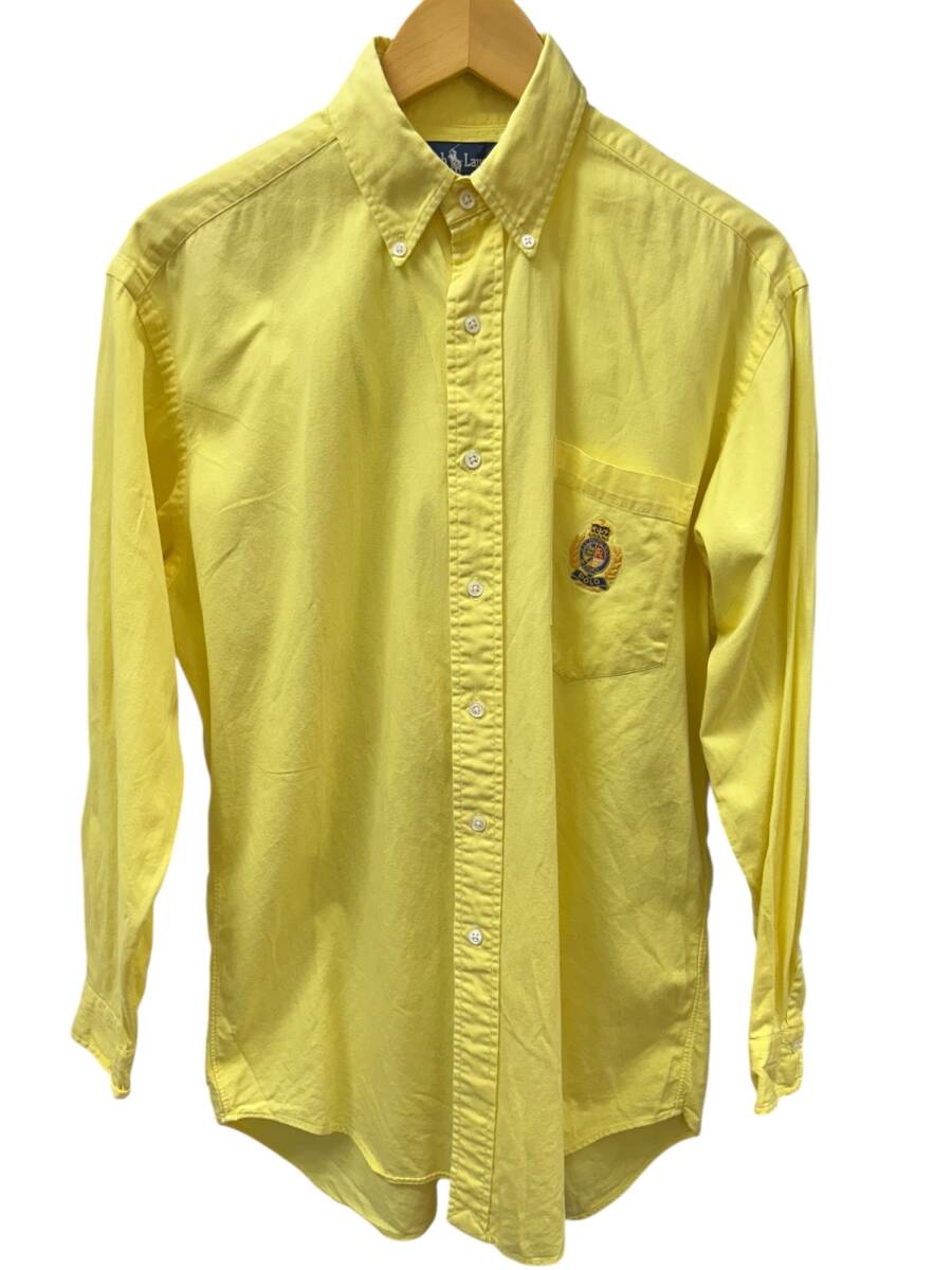 POLORALPH LAUREN (ポロラルフローレン) 長袖シャツ ボタンダウン コットン S イエロー メンズ/027拍卖