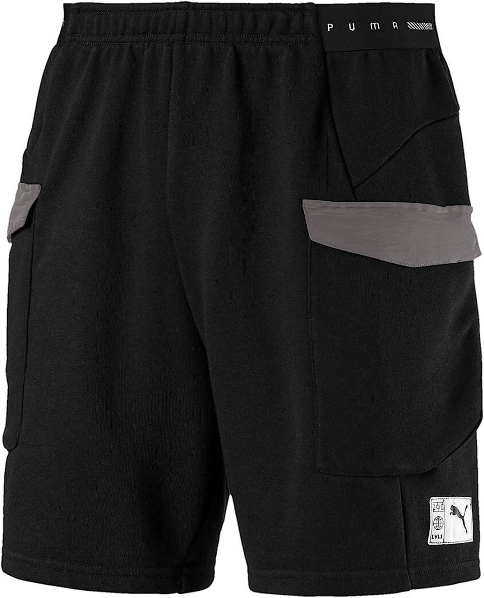 【KCM】Z-puma-467-M★展示品★【PUMA/プーマ】メンズ スウェットハーフパンツ FTBLNXT カジュアル ショーツ 656224-01 ブラック M拍卖