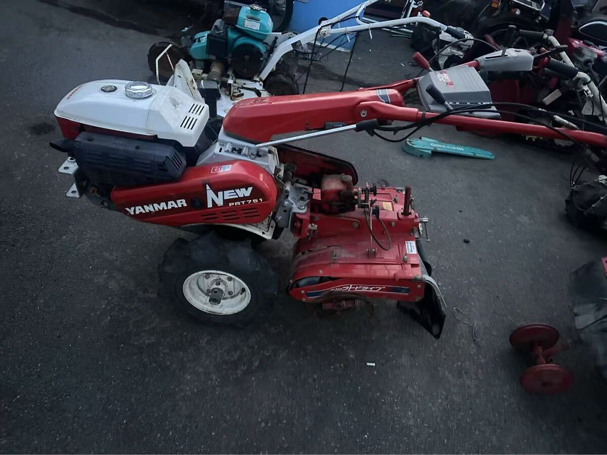 秋田発 ヤンマー 管理機 PRT751 8馬力 マルチャー 畝立て マルチ 耕運機 耕うん 土上げ 土揚げ 土寄せ拍卖
