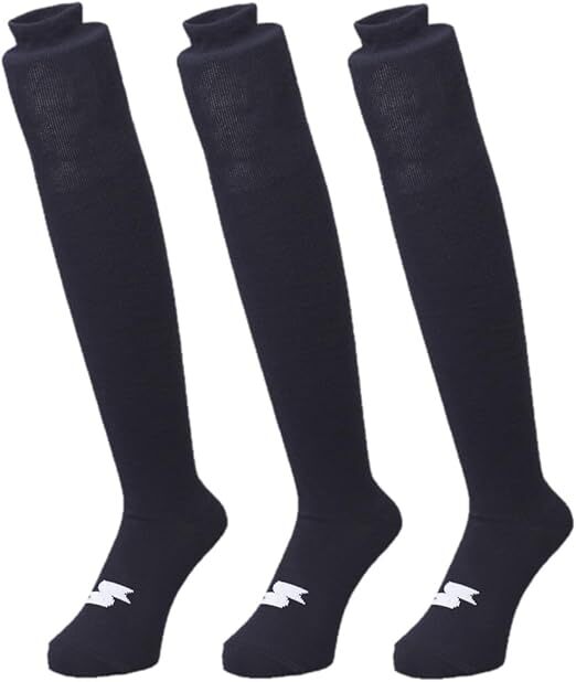 21.22.23.24cm ネイビー 紺 エスエスケイ SSK ジュニア 3足組 セット 野球 ストッキング ソックス ウェア ユニフォーム 靴下 ひざ上 ロング拍卖