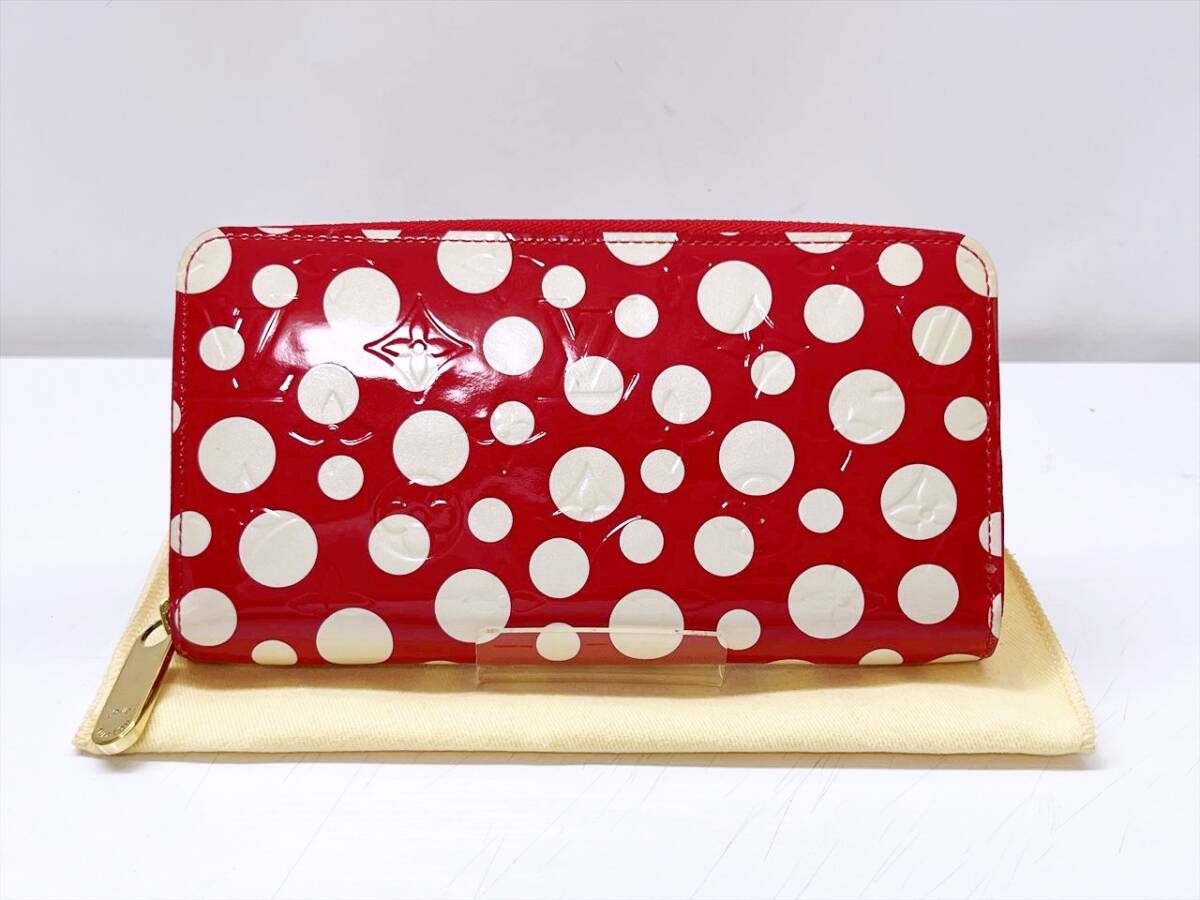 美品 Louis Vuitton ルイヴィトン ヴェルニ ドットインフェニティ ジッピーウォレット 長財布 草間彌生 M91572拍卖