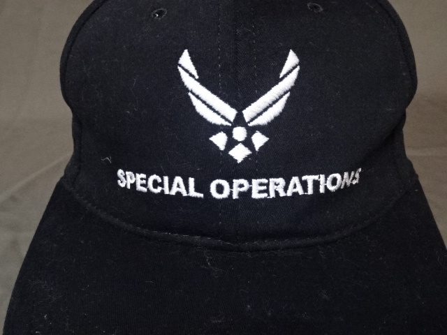 激レア USA購入 MADE IN USA アメリカ空軍 【U.S. AIR FORCE】空軍特殊作戦【Air Force Special Operations】ロゴ刺繍入りキャップ中古良品拍卖