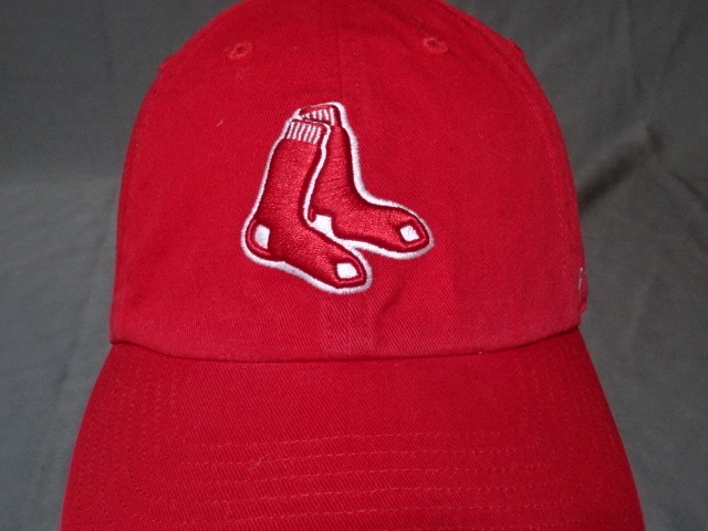 激レア USA購入【47BRAND】MLBメジャーリーグ ボストン レッドソックス 【BOSTON REDSOX】 ソックス 刺繍入り キャップ レッド 中古良品拍卖
